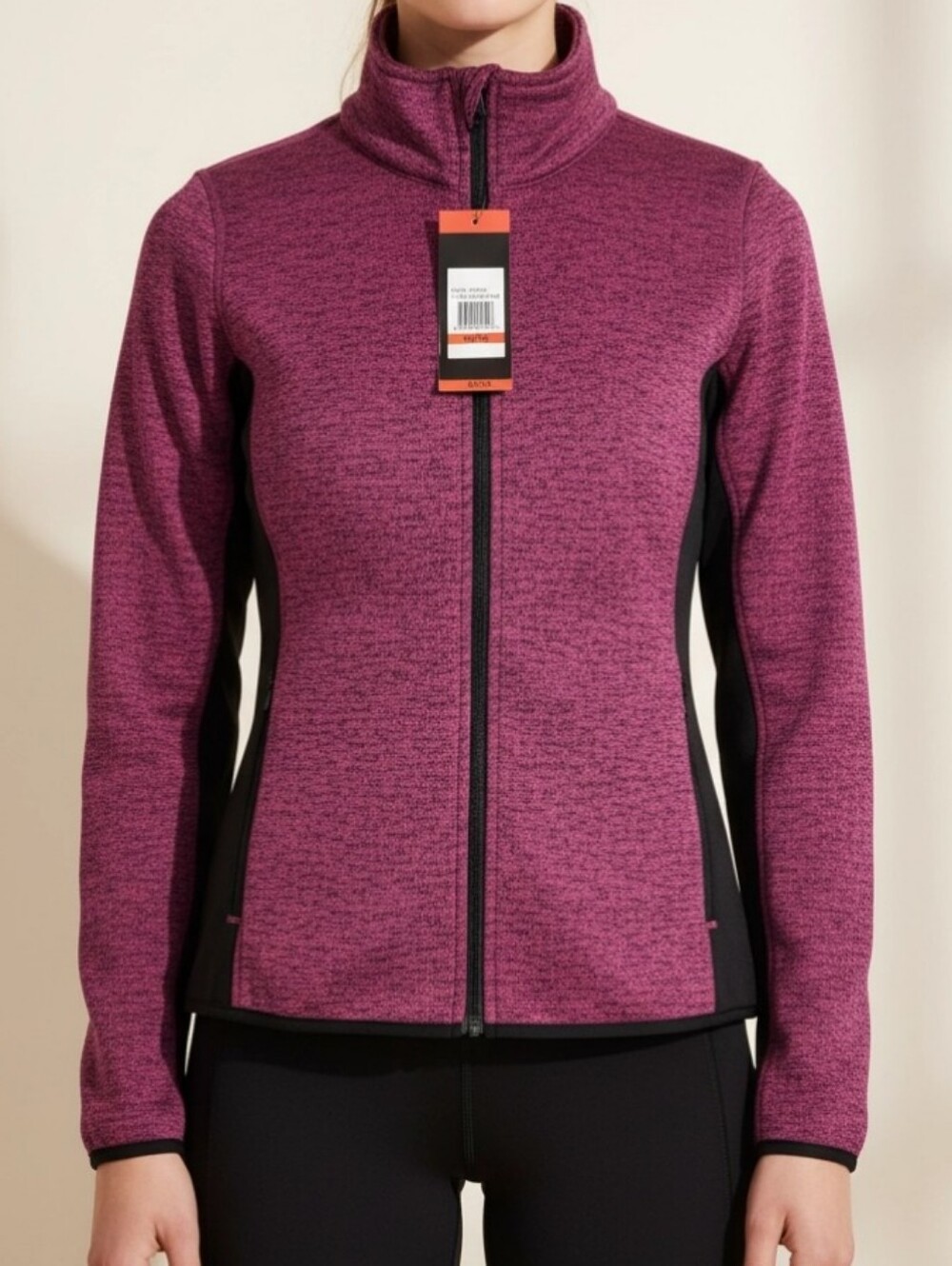 Marc New York Women's Sz M Athletic Jacket Heathered Plum Outdoor Run Jog Walk
